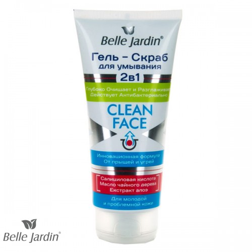 CLEAN FACE - Antibakterijski gel za čišćenje lica i piling protiv akni i mitisera 200ml